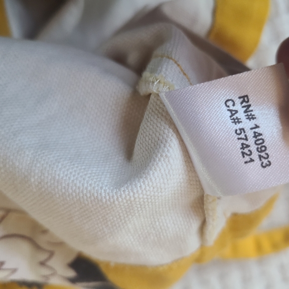 Loft Floral Print Fabric Yellow Tote Bag - Picture 11 of 12